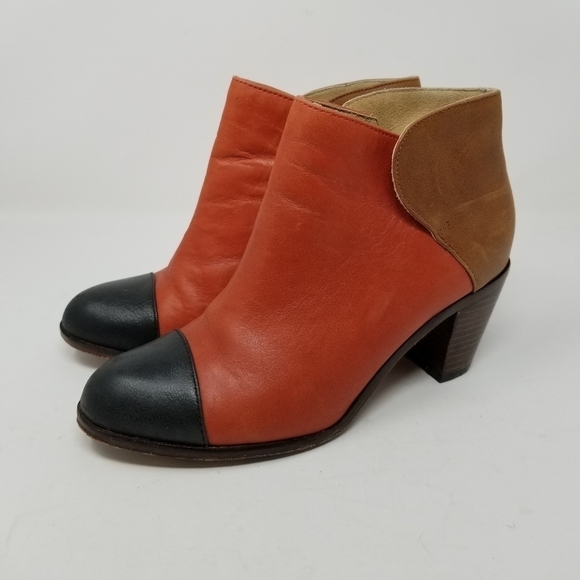 Wolverine by Samantha Pleet Leather Booties Color Blocking Soft Women's Size 6 - Picture 2 of 12